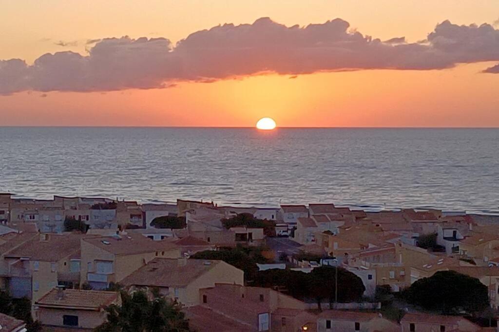 Plain-Pied, Terrasse, Piscine, Pleine Vue Mer, Plage A 6' A Pied, Parking, Wifi Fleury  Exteriér fotografie